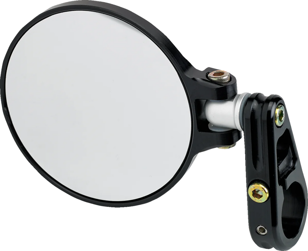 Joker Machine Folding Bar-End Mirror - 2-1/4" - Black 09-302B - Detail View