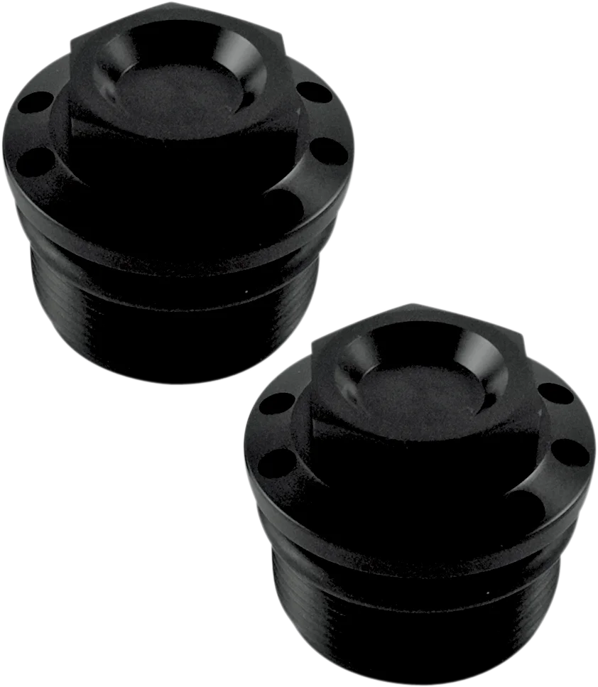 Joker Machine Fork Tube Caps - 39 mm - Black 10-310B - Main Product View