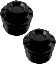 Load image into Gallery viewer, Joker Machine Fork Tube Caps - 39 mm - Black 10-310B - Main Product View