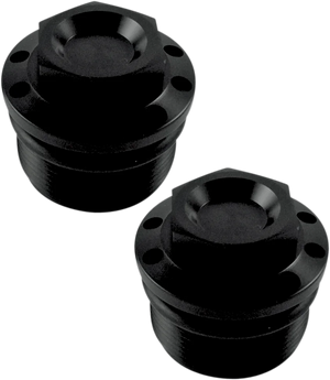 Joker Machine Fork Tube Caps - 39 mm - Black 10-310B - Main Product View