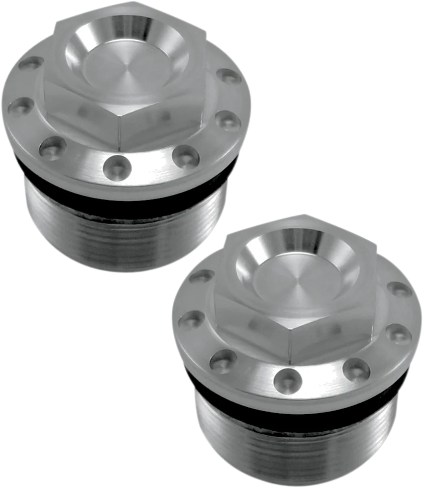 Joker Machine Fork Tube Caps - 39 mm - Black 10-310B - Detail View