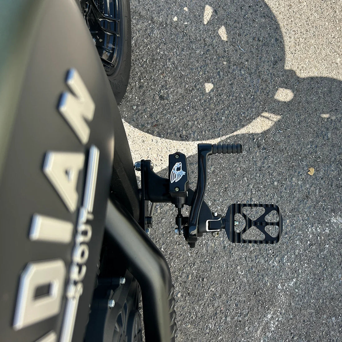 Joker Machine Forward Control Extension Kit - Black - Indian 30-580-1 - Back View