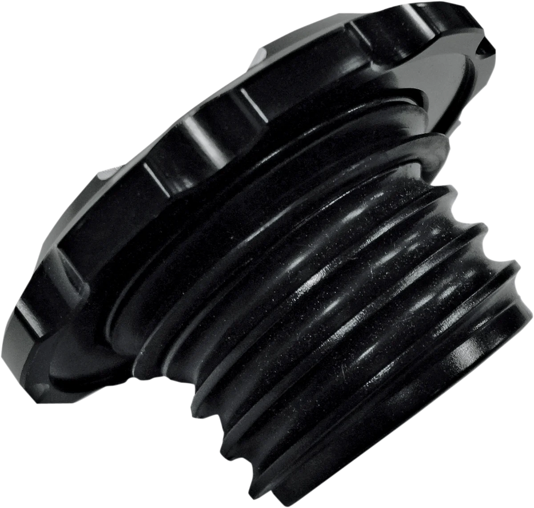 Joker Machine Gas Cap - Techno - Black - Harley-Davidson 10-443B - Side View