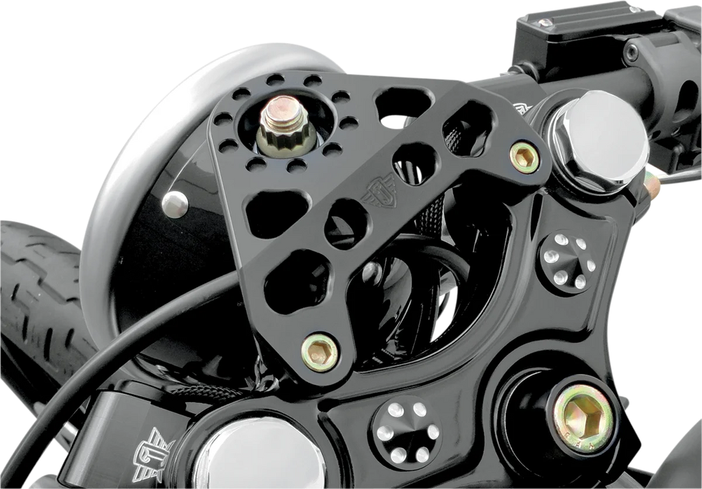 Joker Machine Headlight Bracket - XL - Black 10-531B - Side View