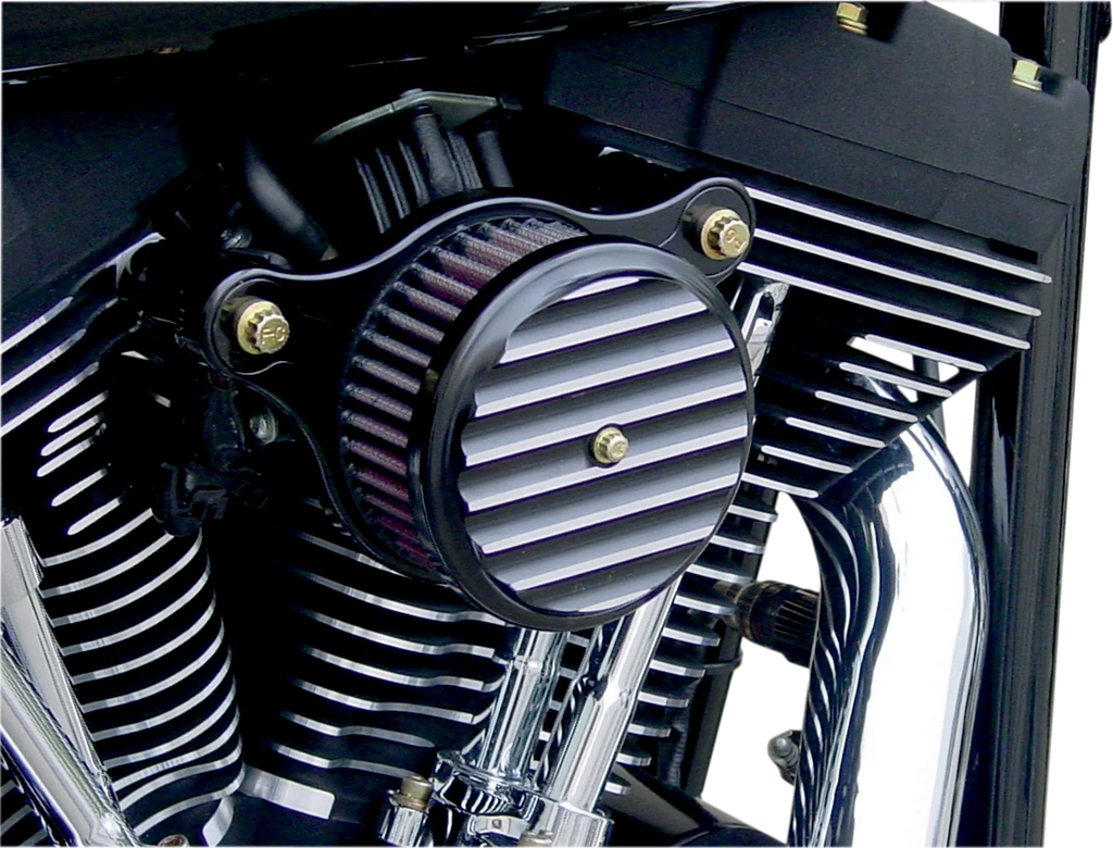 Joker Machine High-Performance Air Cleaner Assembly Kit - Finned Black 10-202B - Back View