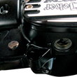 Load image into Gallery viewer, Joker Machine Hole Plug - Mirror - Handlebar End - Flush-Mounted - Black - Each 03-022B - Back View