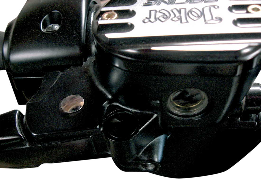 Joker Machine Hole Plug - Mirror - Handlebar End - Flush-Mounted - Black - Each 03-022B - Back View