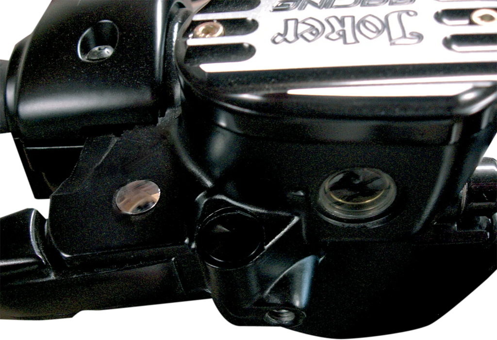 Joker Machine Hole Plug - Mirror - Handlebar End - Flush-Mounted - Black - Each 03-022B - Back View