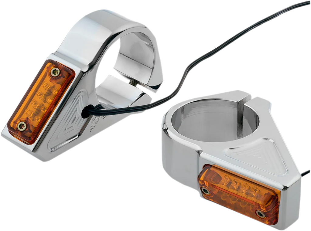 Joker Machine LED Turn Signals - 39 mm - Chrome 05-300-3 - Main Product View