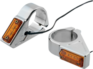 Joker Machine LED Turn Signals - 39 mm - Chrome 05-300-3 - Main Product View