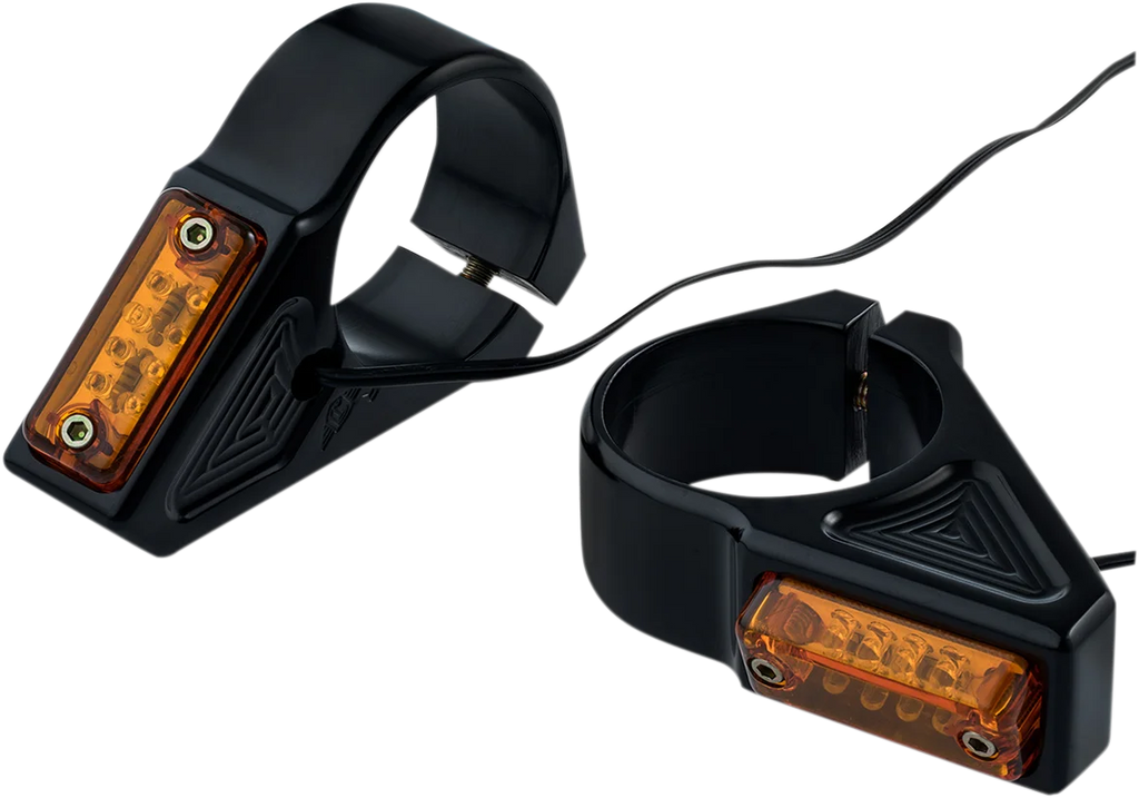 Joker Machine LED Turn Signals - 39 mm - Chrome 05-300-3 - Side View