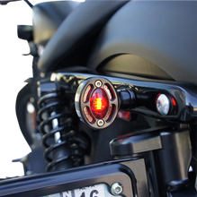 Load image into Gallery viewer, Joker Machine LED Turn Signals - Black with Red LEDs 05-250-RB - Side View