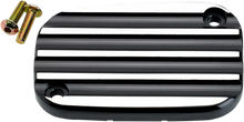 Load image into Gallery viewer, Joker Machine Master Cylinder Cover - Brake - Front - Finned - Black 08-002B - Main Product View