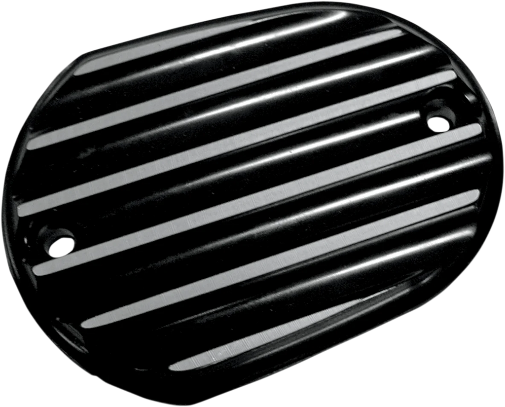 Joker Machine Master Cylinder Cover - Brake - Front - Finned - Black 10-380B - Main Product View