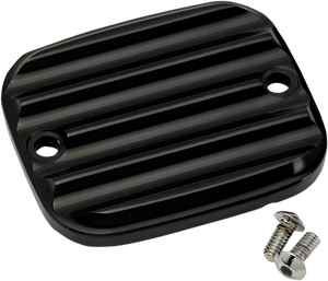 Joker Machine Master Cylinder Cover - Brake - Front - Finned - Black 951019-1 - Main Product View