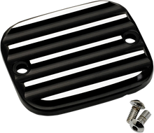 Load image into Gallery viewer, Joker Machine Master Cylinder Cover - Brake - Front - Finned - Black/Silver 951019-2 - Main Product View