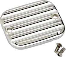 Load image into Gallery viewer, Joker Machine Master Cylinder Cover - Brake - Front - Finned - Chrome 951019-3 - Main Product View