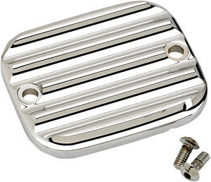 Joker Machine Master Cylinder Cover - Brake - Front - Finned - Chrome 951019-3 - Main Product View