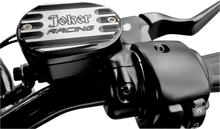 Load image into Gallery viewer, Joker Machine Master Cylinder Cover - Brake - Front - Joker Logo - Black 10-381B - Side View