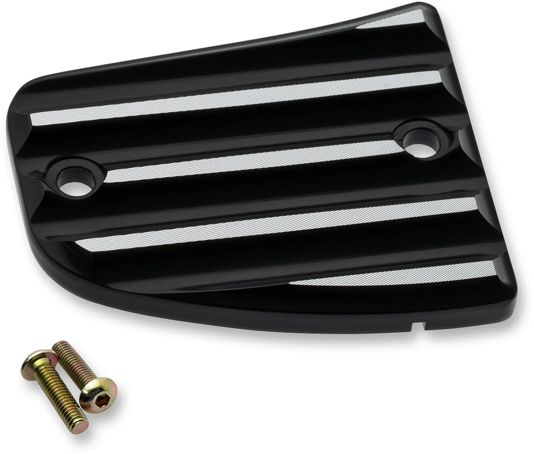 Joker Machine Master Cylinder Cover - Finned - Black 30-380-1 - Side View