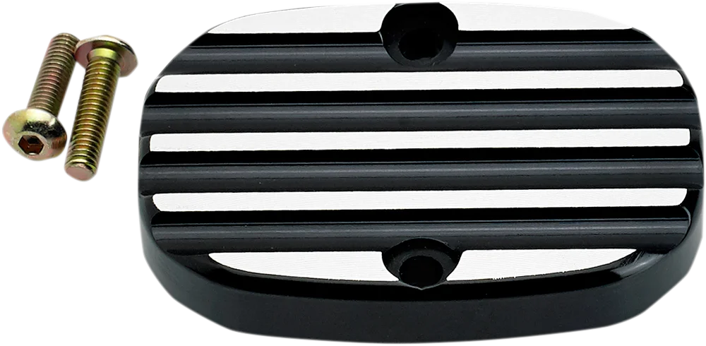 Joker Machine Master Cylinder Cover - Finned - Black - FL 08-008B - Main Product View