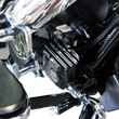 Load image into Gallery viewer, Joker Machine Master Cylinder Cover - Finned - Black - FL 08-008B - Side View