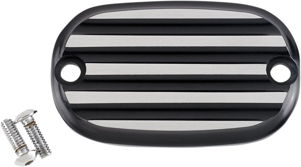 Joker Machine Master Cylinder Cover - Finned - Black/Silver 08-01-2 - Main Product View