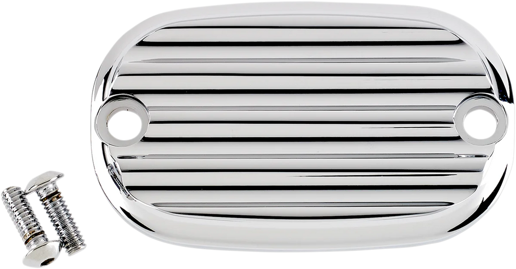 Joker Machine Master Cylinder Cover - Finned - Chrome 08-01FN - Main Product View
