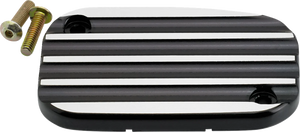 Joker Machine Master Cylinder Cover - Hydraulic Clutch - Finned - Black/Silver 08-012B - Main Product View