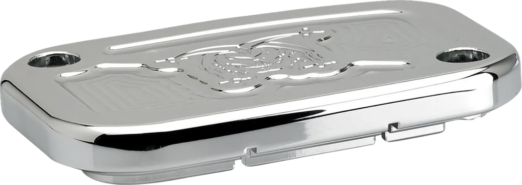 Joker Machine Master Cylinder Cover - Hydraulic Clutch - Joker - Chrome 08-013C - Side View
