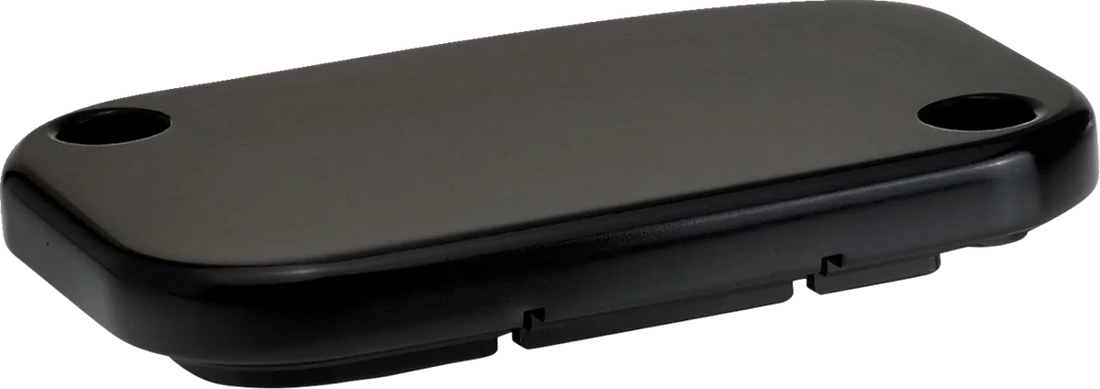Joker Machine Master Cylinder Cover - Hydraulic Clutch - Smooth - Black 08-014B - Side View
