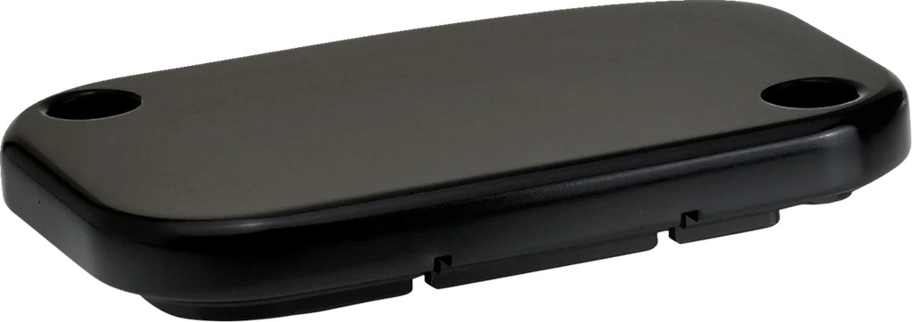 Joker Machine Master Cylinder Cover - Hydraulic Clutch - Smooth - Black 08-014B - Side View