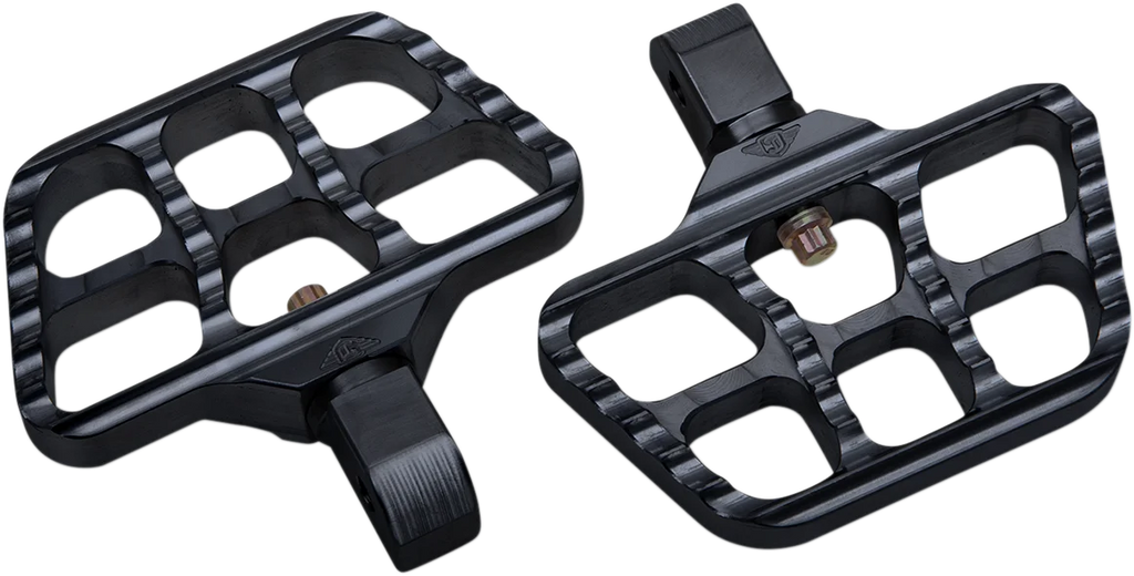 Joker Machine Mini Serrated Floorboards - Black - Softail 08-644-7B - Main Product View
