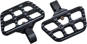 Joker Machine Mini Serrated Floorboards - Black - Softail 08-644-7B - Main Product View