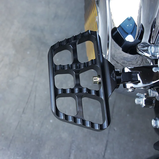 Joker Machine Mini Serrated Floorboards - Black - Softail 08-644-7B - Side View