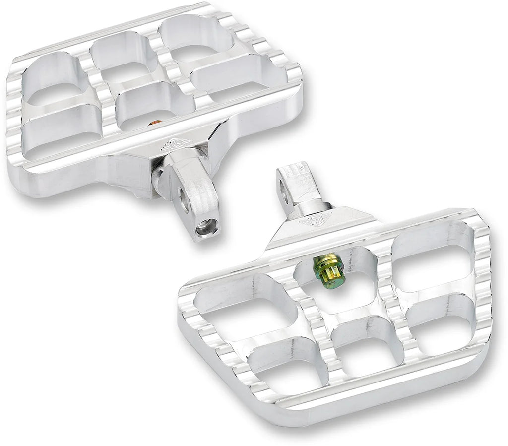 Joker Machine Mini Serrated Floorboards - Black - Softail 08-644-7B - Installation View