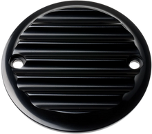 Load image into Gallery viewer, Joker Machine Points Cover - Finned - 2 Hole - Black Anodized 02-98-1 - Main Product View