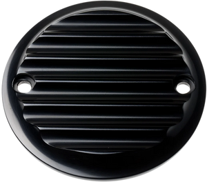 Joker Machine Points Cover - Finned - 2 Hole - Black Anodized 02-98-1 - Main Product View