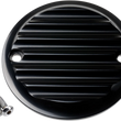Load image into Gallery viewer, Joker Machine Points Cover - Finned - 2 Hole - Black Anodized 02-98-1 - Side View