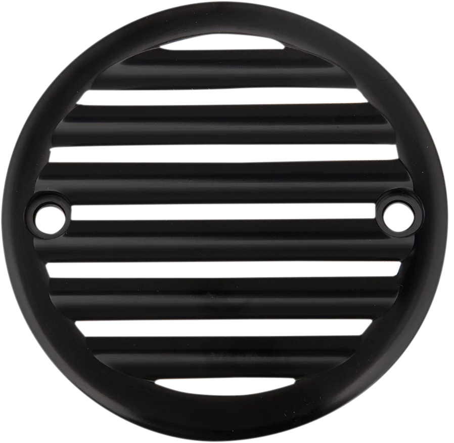 Joker Machine Points Cover - Finned - 2 Hole - Black Anodized/Silver 02-98TC - Main Product View