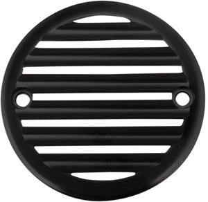 Joker Machine Points Cover - Finned - 2 Hole - Black Anodized/Silver 02-98TC - Main Product View