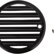 Load image into Gallery viewer, Joker Machine Points Cover - Finned - 2 Hole - Black Anodized/Silver 02-98TC - Side View
