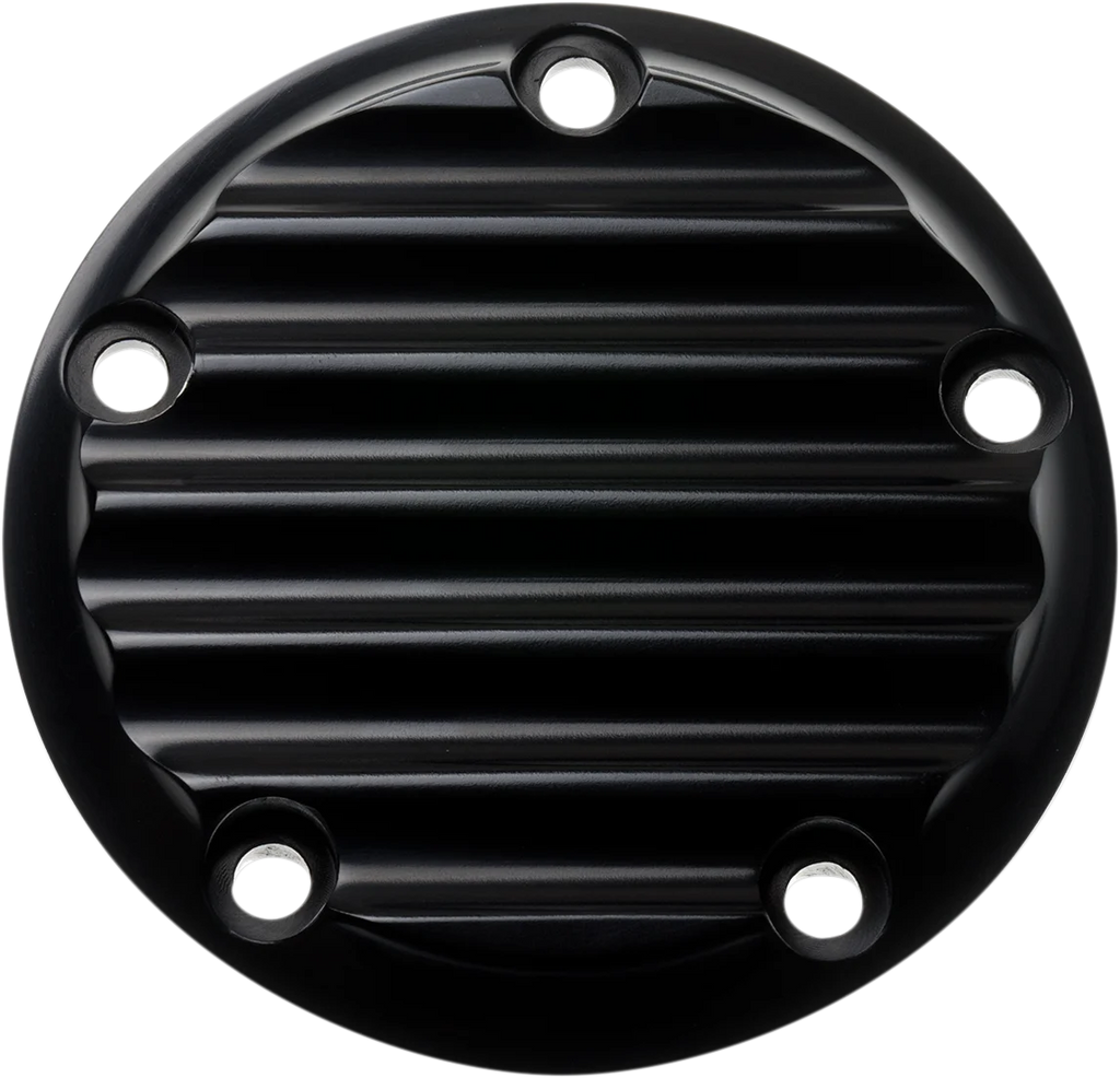 Joker Machine Points Cover - Finned - 5 Hole - Black Anodized 02-99-1 - Main Product View