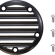 Load image into Gallery viewer, Joker Machine Points Cover - Finned - 5 Hole - Black Anodized/Silver 02-99TC - Main Product View