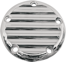 Load image into Gallery viewer, Joker Machine Points Cover - Finned - 5 Hole - Chrome 02-99FN - Main Product View