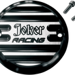 Load image into Gallery viewer, Joker Machine Points Cover - Finned Joker Racing - 2 Hole - Black Anodized 02-98JFB - Main Product View