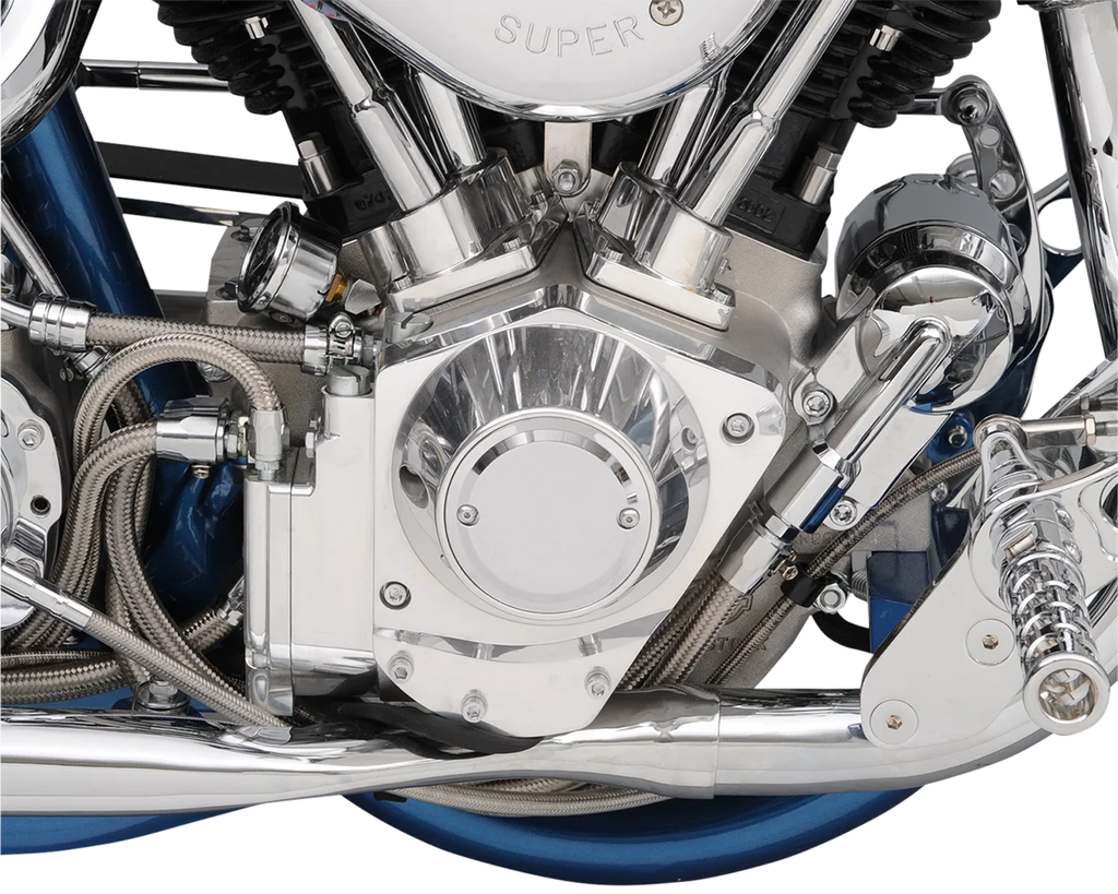 Joker Machine Points Cover - Smooth - 2 Hole - Chrome 921102C - Side View