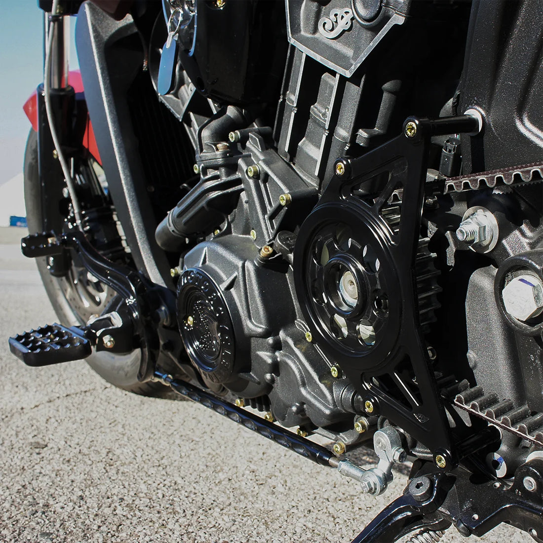 Joker Machine Pulley Cover - Black - Scout 30-800-1 - Side View