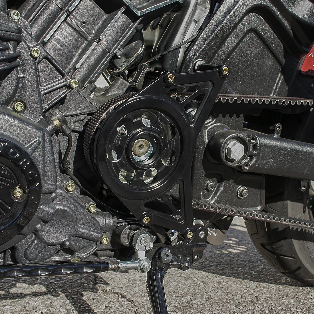 Joker Machine Pulley Cover - Black - Scout 30-800-1 - Back View
