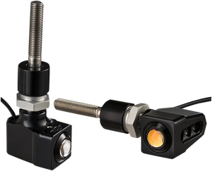 Joker Machine Rat Eye Mirror-Mount Turn Signals - Black/Amber 05-215B - Main Product View